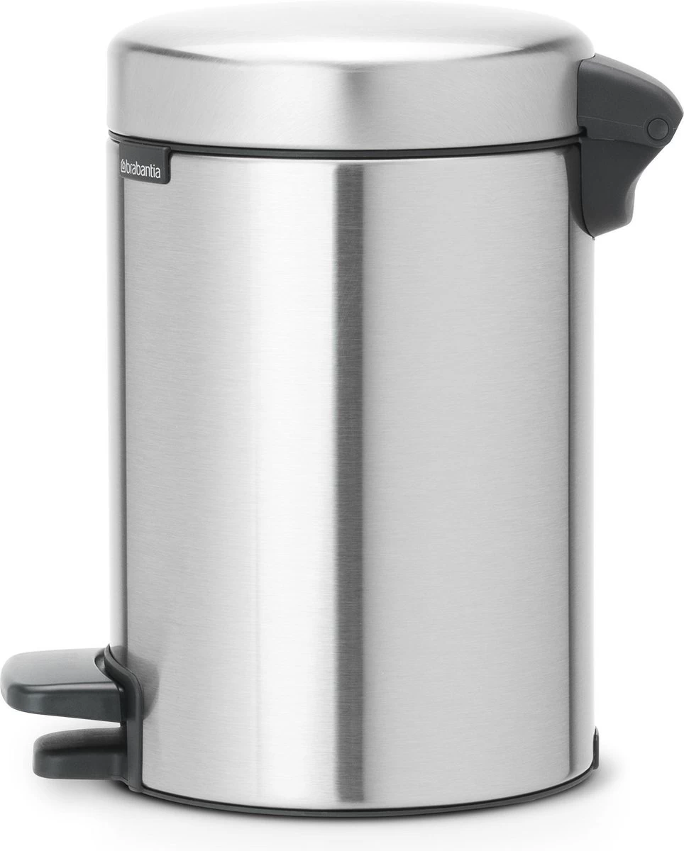 Brabantia NewIcon Prullenbak - 3 L - Matt Steel Fingerprint Proof 4 Brabantia NewIcon Prullenbak - 3 L - Matt Steel Fingerprint Proof - Afbeelding 2