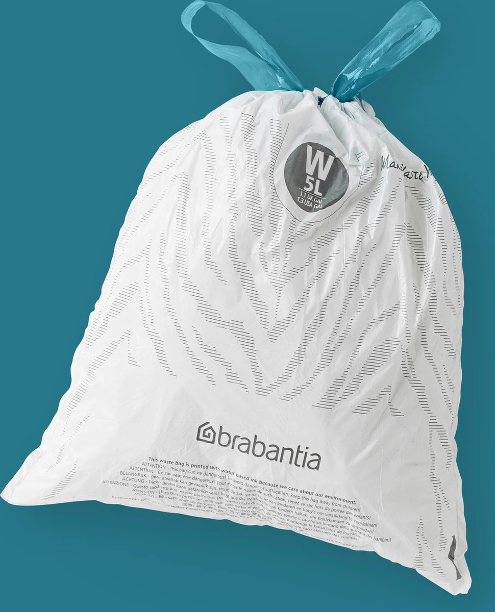 Brabantia PerfectFit Vuilniszakken - 5 L - Code W - 40 Stuks 7 Brabantia PerfectFit Vuilniszakken - 5 L - Code W - 40 Stuks - Afbeelding 5