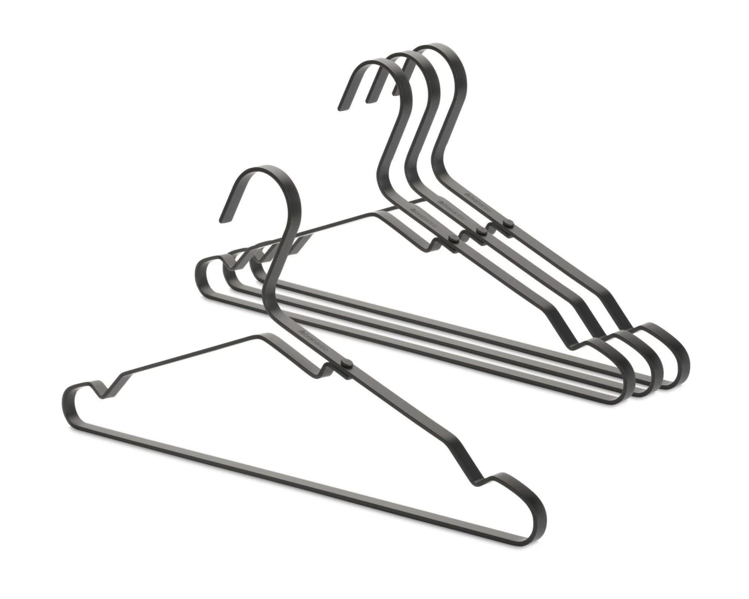 Brabantia Aluminium Kledinghanger Set Van 4 Black 3 Brabantia Aluminium Kledinghanger Set Van 4 Black