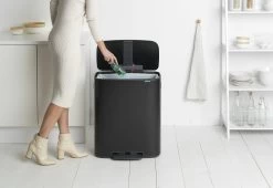 Brabantia Bo Pedaalemmer 60 Liter Matt Black -Brabantia Bo Pedal Bin 60L Matt Black 8710755211362 Brabantia 300dpi 6874x4742px 6 NR 17066