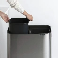 Brabantia Bo Touch Bin Hi 2x30 Liter Matt Steel Fingerprint Proof -Brabantia Bo Touch Bin Hi 2 x 30L Matt Steel Fingerprint Proof 8710755130649 Brabantia 300dpi 1590x1590px 6 NR 14936