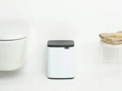 Brabantia Bo Touch Bin 7 Liter Met Kunststof Binnenemmer White