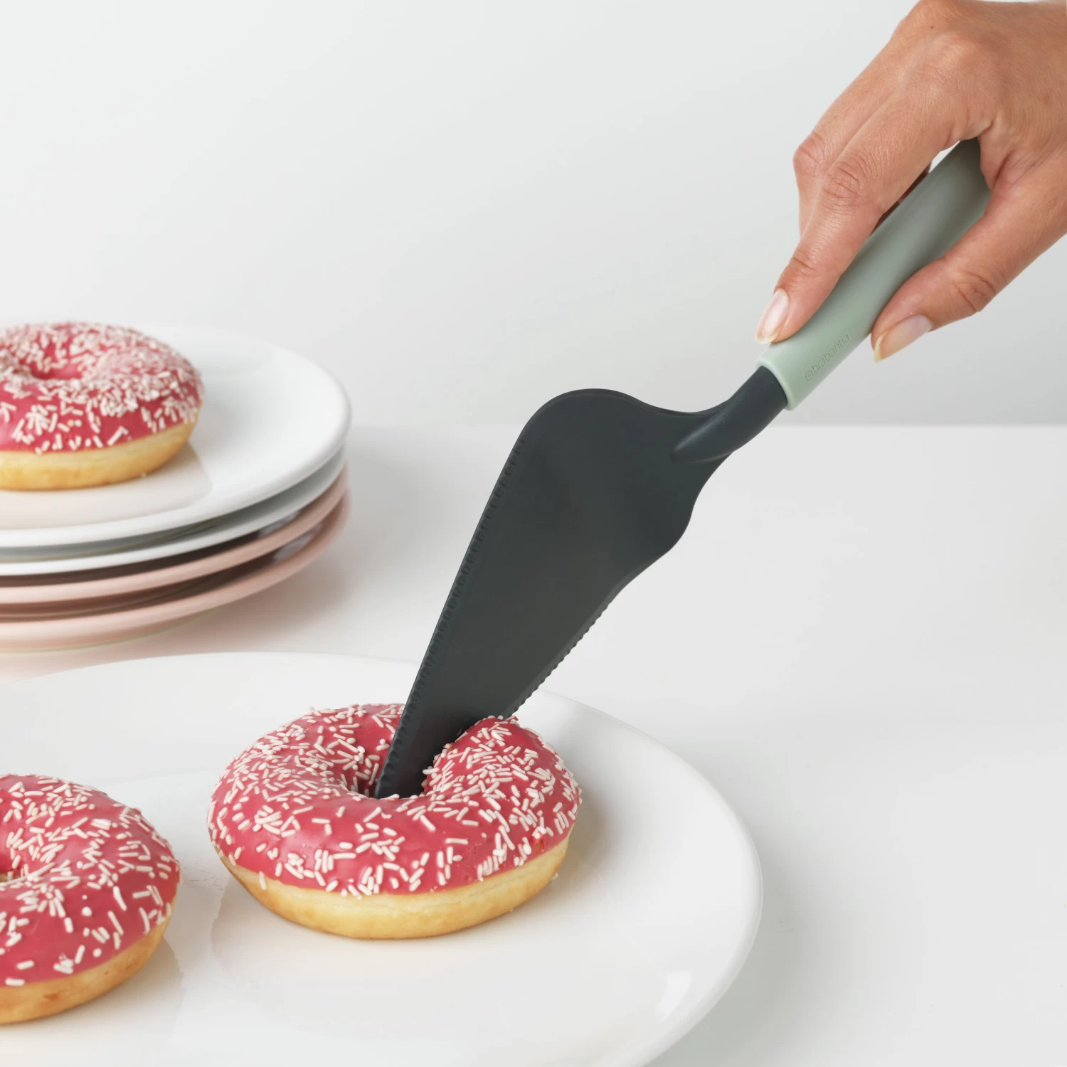 Brabantia Tasty+ Taartschep Plus Snijrand Jade Green 4 Brabantia Tasty+ Taartschep Plus Snijrand Jade Green - Afbeelding 2