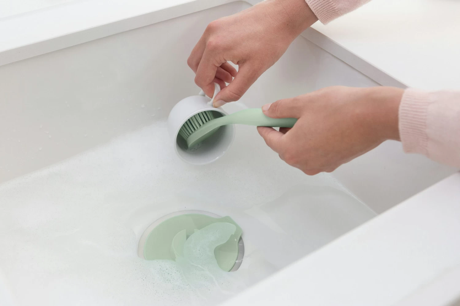 Brabantia Sinkside Afwasborstel Met Zuignaphouder - Jade Green 5 Brabantia Sinkside Afwasborstel Met Zuignaphouder - Jade Green - Afbeelding 3