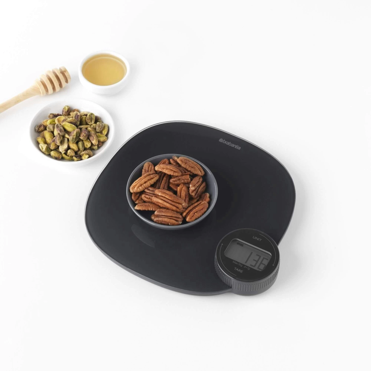 Brabantia Tasty+ Keukenweegschaal Met Dynamo Dark Grey 6 Brabantia Tasty+ Keukenweegschaal Met Dynamo Dark Grey - Afbeelding 4