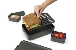 Brabantia Make & Take Bento Lunchbox Large, Kunststof Dark Grey -Brabantia Make Take Lunch Box Bento Large Dark Grey 8710755203480 Brabantia 300dpi 6720x4480px 6 NR 28364