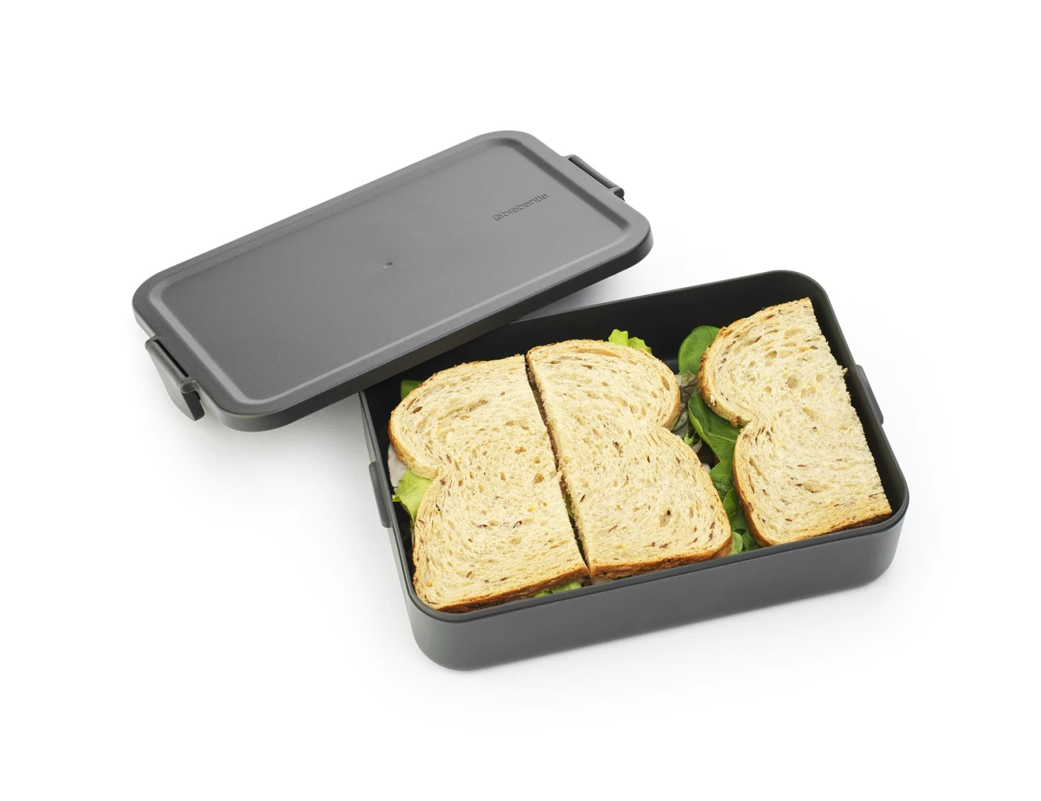 Brabantia Make Take Lunchbox Plat, Kunststof Light Grey 5 Brabantia Make Take Lunchbox Plat, Kunststof Light Grey - Afbeelding 3