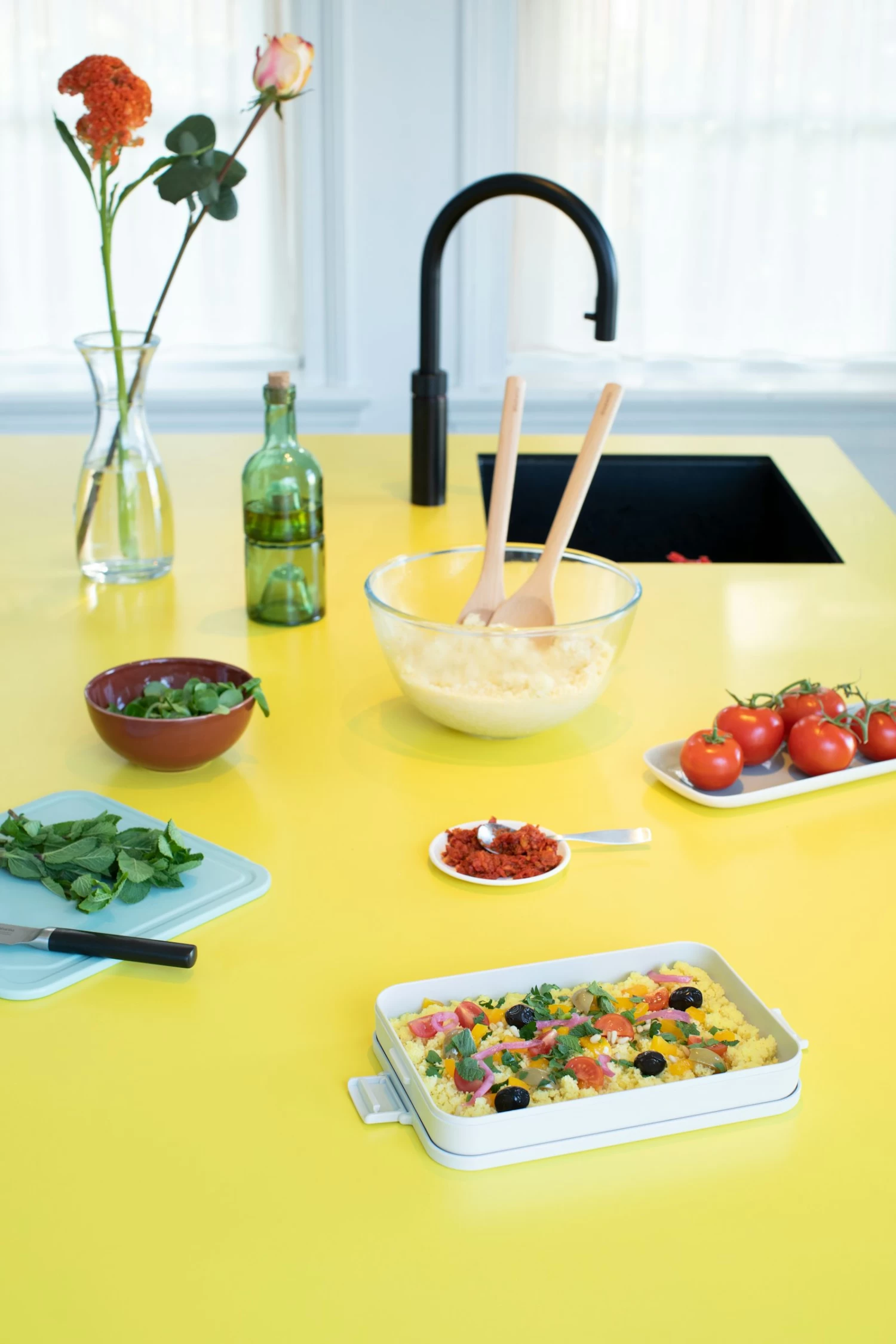 Brabantia Make Take Lunchbox Plat, Kunststof Light Grey 4 Brabantia Make Take Lunchbox Plat, Kunststof Light Grey - Afbeelding 2