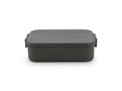 Brabantia Make & Take Lunchbox Medium, Kunststof Dark Grey -Brabantia Make Take Lunch Box Medium Plastic Dark Grey 8710755202520 Brabantia 300dpi 6000x4500px 6 NR 27886