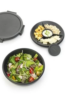 Brabantia Make & Take Saladebak 1,3 Liter Kunststof Dark Grey -Brabantia Make Take Salad Bowl 1.3L Dark Grey 8710755206344 Brabantia 300dpi 1329x1772px 6 NR 28821