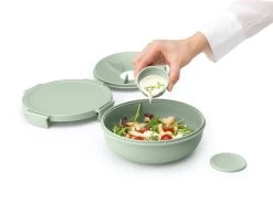 Brabantia Make & Take Saladebak 1,3 Liter Kunststof Jade Green -Brabantia Make Take Salad Bowl 1.3L Jade Green 8710755206382 Brabantia 300dpi 7651x5738px 6 NR 28384