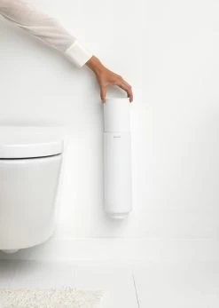Brabantia Mindset Toiletborstel Met Houder Mineral Fresh White -Brabantia MindSet Toilet Brush and Holder Mineral Fresh White 8710755303029 Brabantia 300dpi 4080x5741px 6 NR 27076