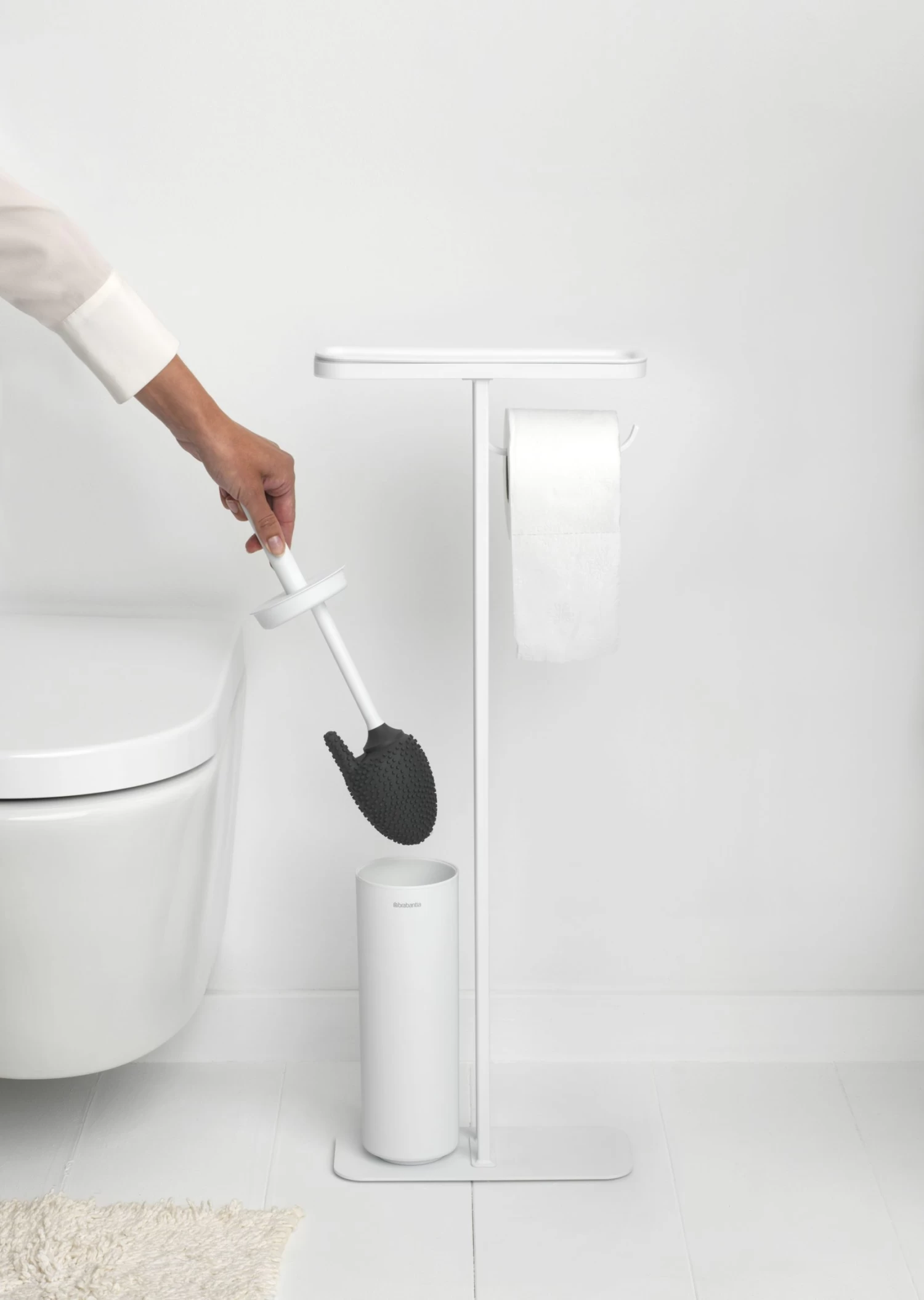 Brabantia Mindset Toiletbutler Mineral Infinite White 4 Brabantia Mindset Toiletbutler Mineral Infinite White - Afbeelding 2