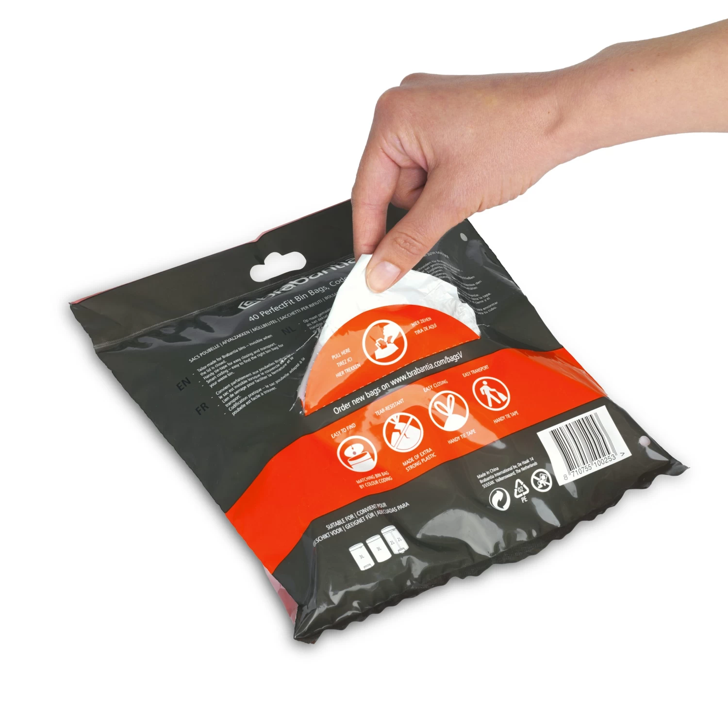 Brabantia Afvalzak V 3 Liter 40 Stuks 4 Brabantia Afvalzak V 3 Liter 40 Stuks - Afbeelding 2