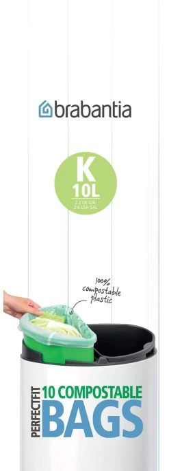 Brabantia Afvalzak Composteerbaar 10 Liter K 10 Stuks