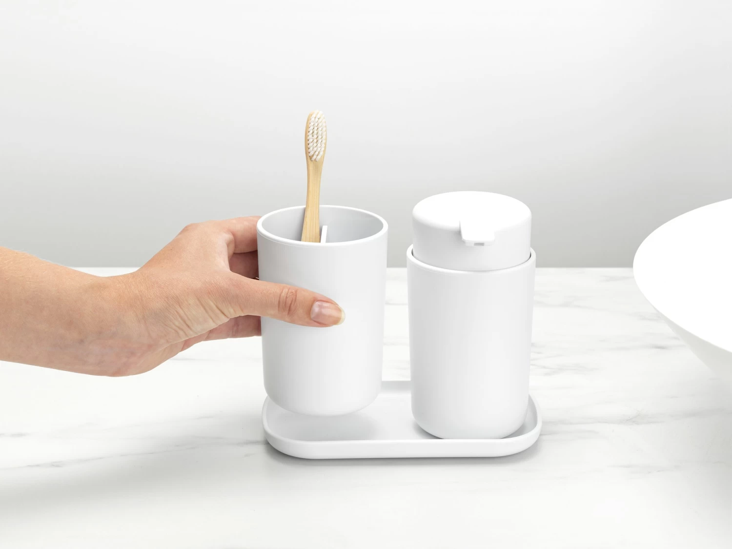 Brabantia Badkameraccessoires Set Van 3 Wit 7 Brabantia Badkameraccessoires Set Van 3 Wit - Afbeelding 5