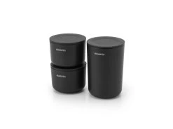 Brabantia Opbergbakjes Set Van 3 Dark Grey -Brabantia ReNew Storage Pots set of 3 Dark Grey 8710755281303 Brabantia 96dpi 1000x750px 7 NR 22040