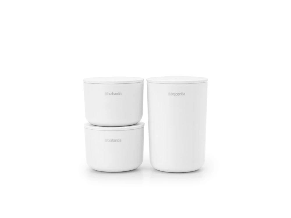 Brabantia Opbergbakjes Set Van 3 White 3 Brabantia Opbergbakjes Set Van 3 White