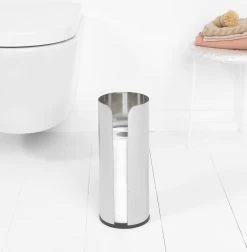 Brabantia Reserverolhouder Brilliant Steel OP=OP -Brabantia ReNew Toilet Roll Dispenser Brilliant Steel 8710755280580 Brabantia 300dpi 5000x5100px 6 NR 20166