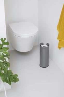 Brabantia Reserverolhouder Platinum -Brabantia ReNew Toilet Roll Dispenser Platinum 8710755280542 Brabantia 300dpi 4480x6720px 6 NR 19437