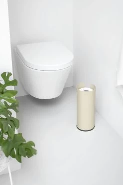 Brabantia Renew Reserverolhouder Soft Beige -Brabantia ReNew Toilet Roll Dispenser Soft Beige 8710755223266 Brabantia 300dpi 4480x6720px 6 NR 29148