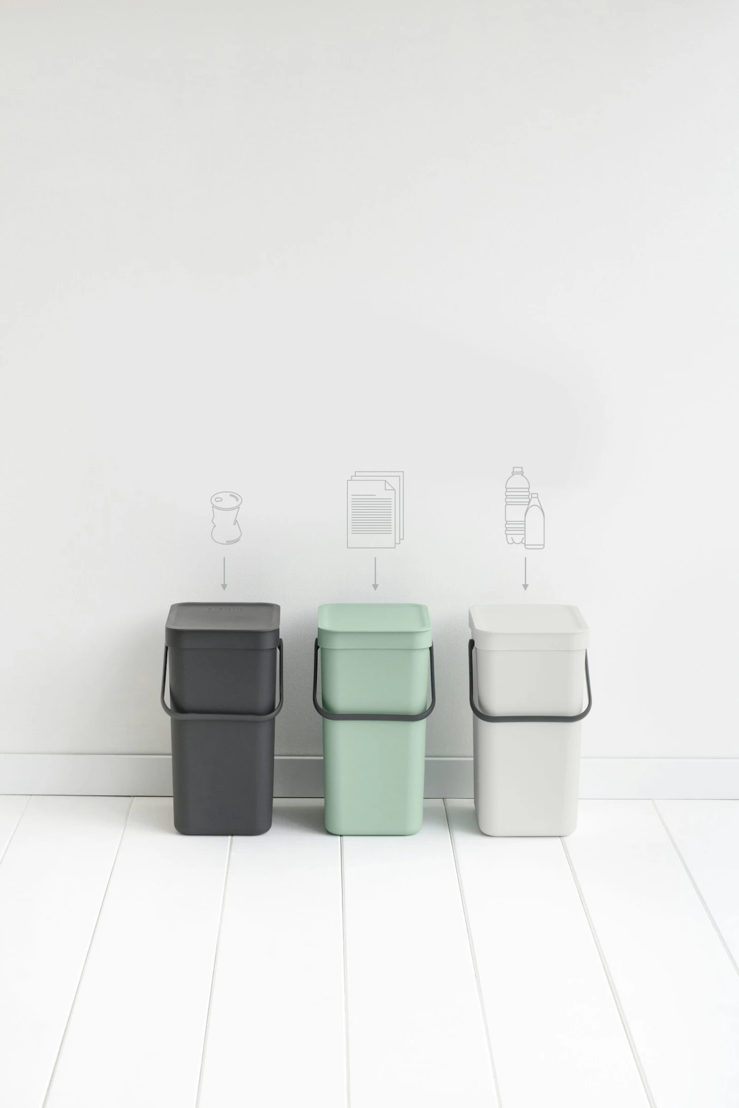 Brabantia Sort & Go Afvalemmer 12L Jade Green 7 Brabantia Sort & Go Afvalemmer 12L Jade Green - Afbeelding 5