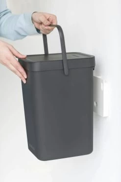Brabantia Sort & Go Afvalemmer 12 Liter Grey -Brabantia a48dcd132e16b2db4b9070e22899ce83