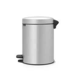 Brabantia Pedaalemmer Newlcon 5 Liter Metallic Grey -Brabantia ac2d5fdc760939884fa49f96e18b2c33